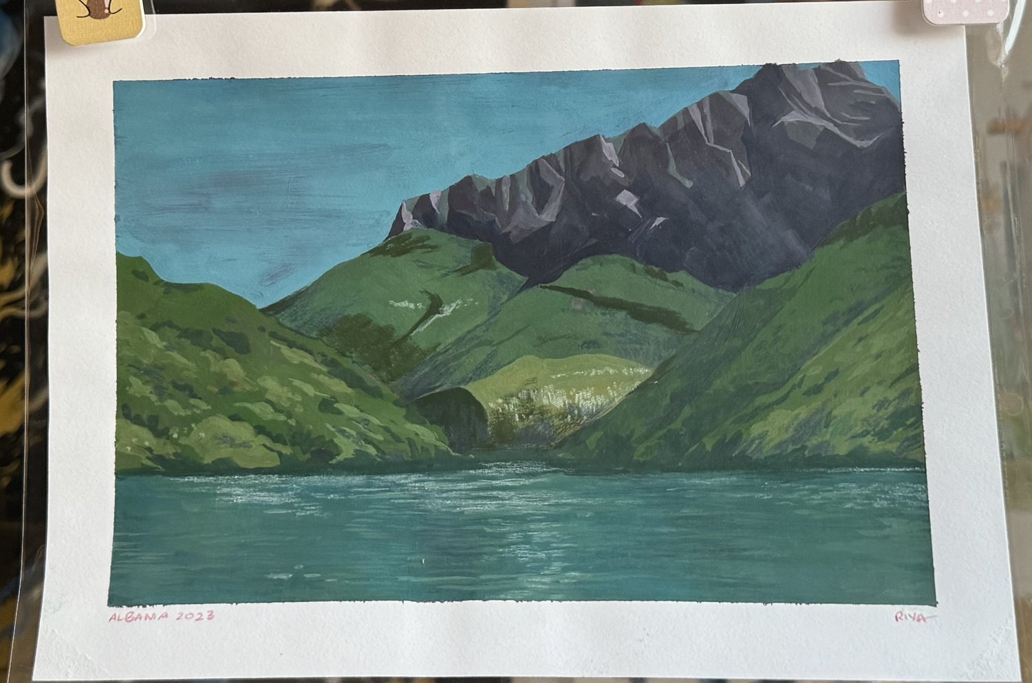A5 Gouache Painting "Albania 2"
