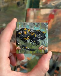 Salamander Sweetness – tiny 2x2 canvas