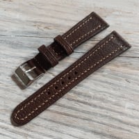Image 4 of 40's Style Wild Pigskin Strap - Dark Brown