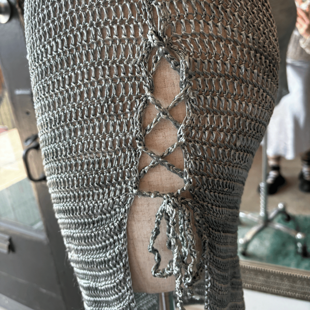 Image of HAND KNIT SILK HALTER DRESS