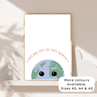 Image 1 of Peeking Earth - Out Of This World Print