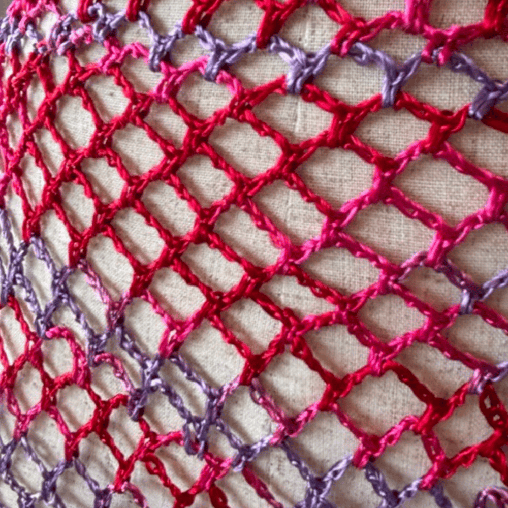 Image of HANDMADE SILK CROCHET DRESS