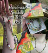 Handmade Necklace and Trinket Box - Lime Orange Mushrooms