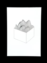 Image 1 of Cube Landscape — 5x7" pen plot
