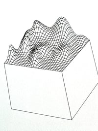 Image 2 of Cube Landscape — 5x7" pen plot