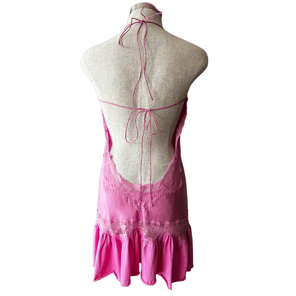 Image of MANOUSH PINK SLIP DRESS