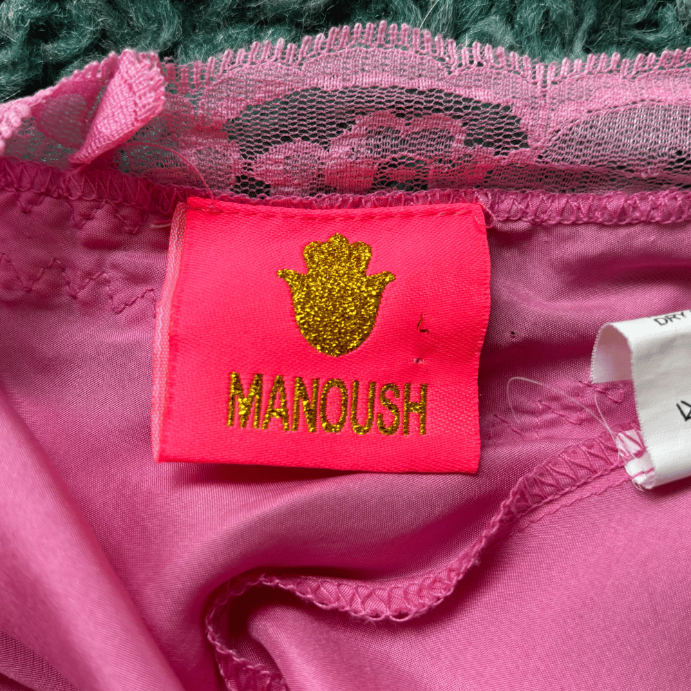 Image of MANOUSH PINK SLIP DRESS