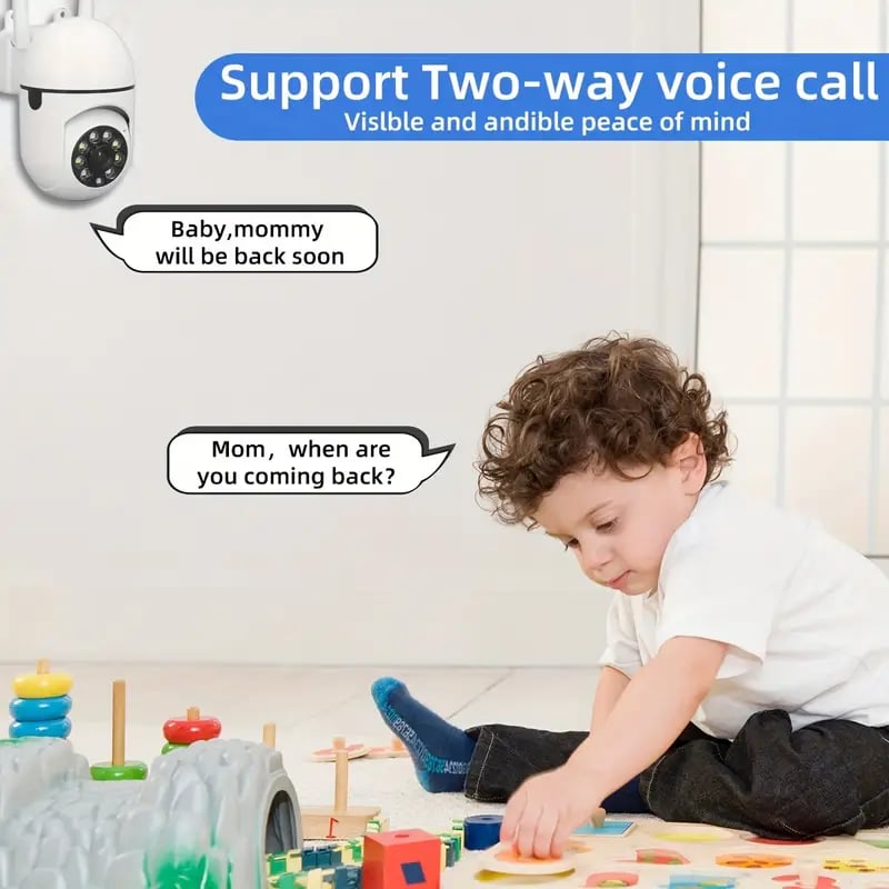 1080p HD Wireless Security Camera - Full Color Night Vision, Indoor/Outdoor, 2-Way Audio