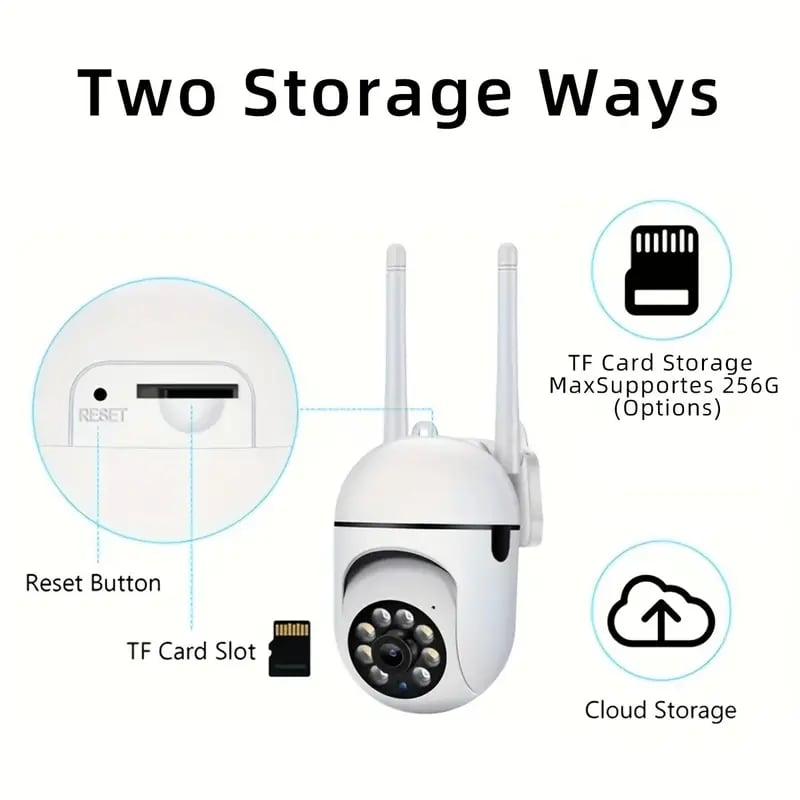 1080p HD Wireless Security Camera - Full Color Night Vision, Indoor/Outdoor, 2-Way Audio