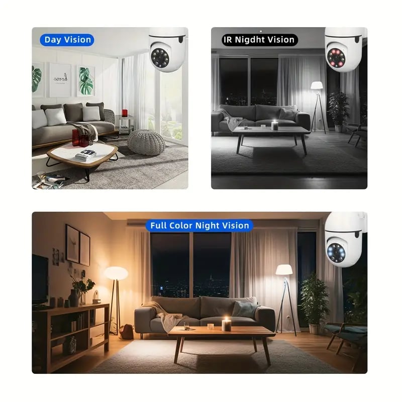 1080p HD Wireless Security Camera - Full Color Night Vision, Indoor/Outdoor, 2-Way Audio