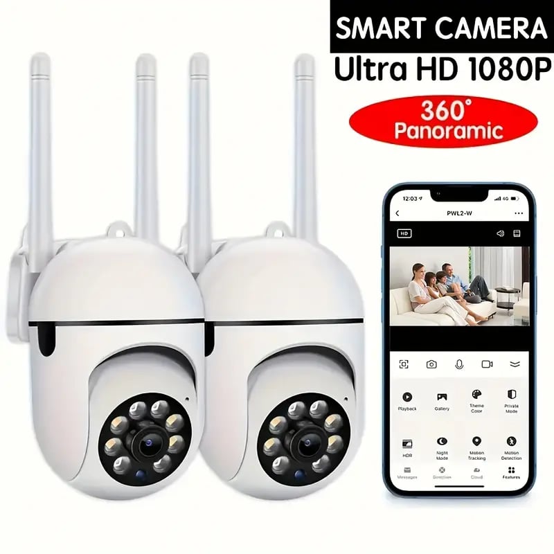 1080p HD Wireless Security Camera - Full Color Night Vision, Indoor/Outdoor, 2-Way Audio