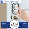 Fingerprint Smart Deadbolt Lock - Backlit Keypad, Auto Lock, Voice Prompt, Long Battery Life