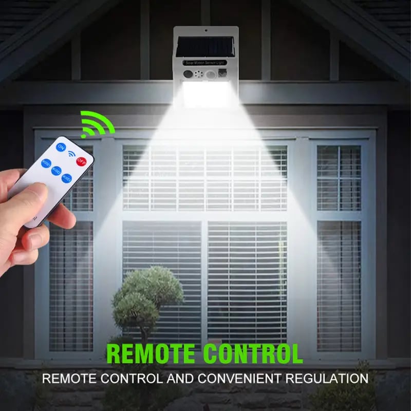Solar Security Light Alarm - Waterproof PIR LED Motion Sensor, 129dB Loud Siren, Outdoor Use