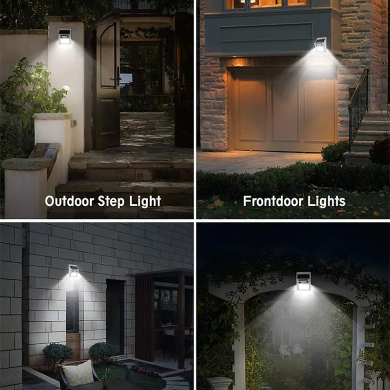 Solar Security Light Alarm - Waterproof PIR LED Motion Sensor, 129dB Loud Siren, Outdoor Use