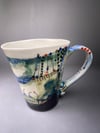 #11 Porcelain Landscape Handled Cup