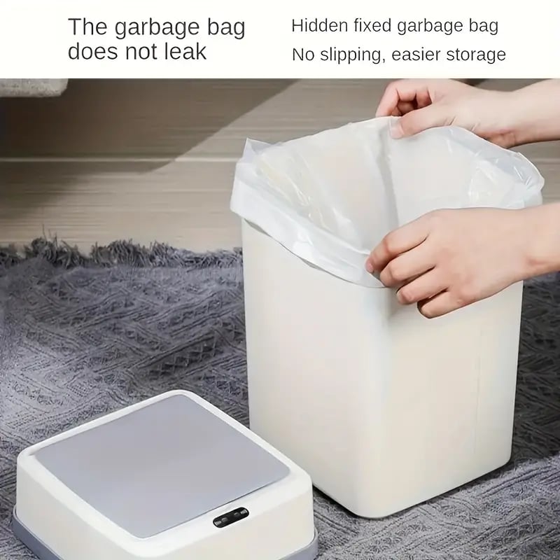Automatic Touchless Trash Can - Battery Powered, Ideal for Kitchen, Bathroom, Bedroom, Office