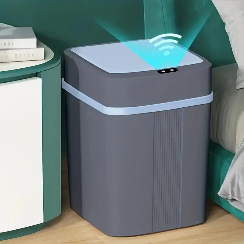 Automatic Touchless Trash Can - Battery Powered, Ideal for Kitchen, Bathroom, Bedroom, Office