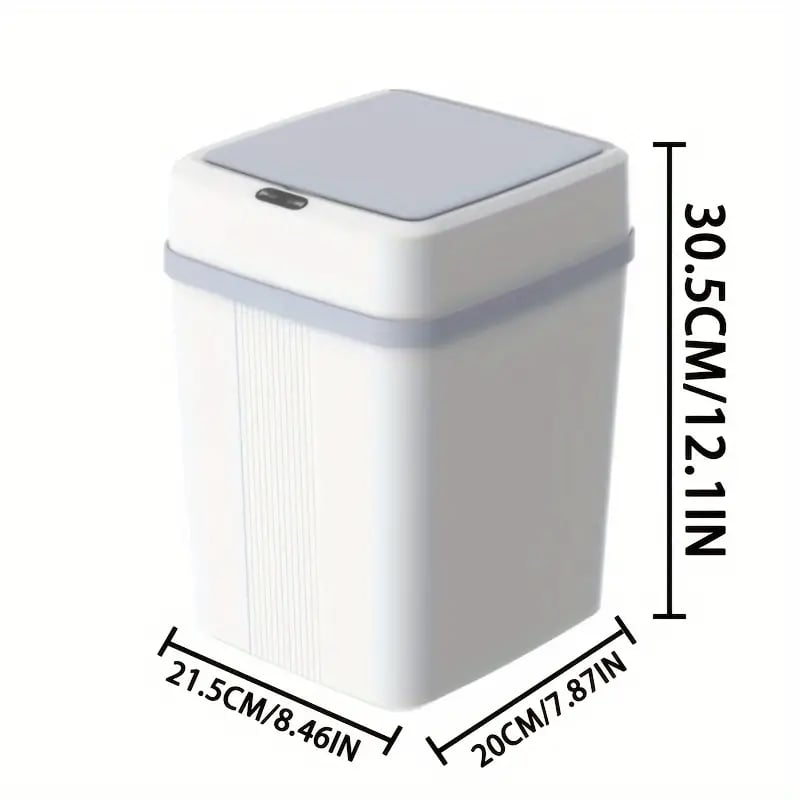Automatic Touchless Trash Can - Battery Powered, Ideal for Kitchen, Bathroom, Bedroom, Office