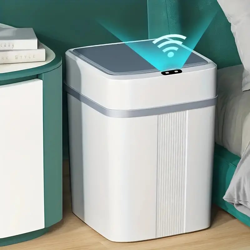 Automatic Touchless Trash Can - Battery Powered, Ideal for Kitchen, Bathroom, Bedroom, Office