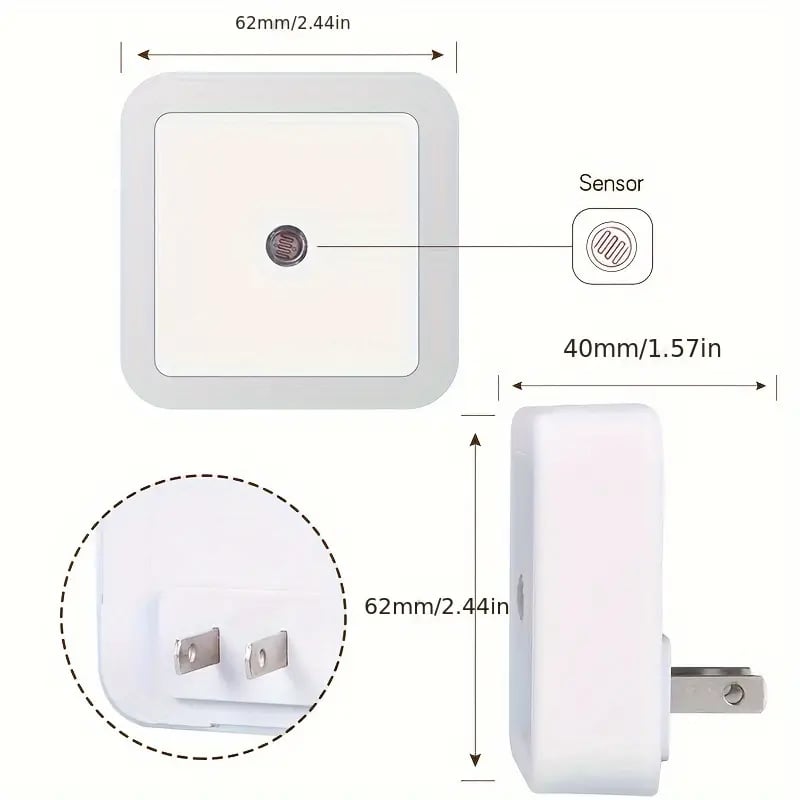 Smart LED Night Light - White Warm, Ideal for Bathroom, Stairs, Corridor, Smart Home Integration
