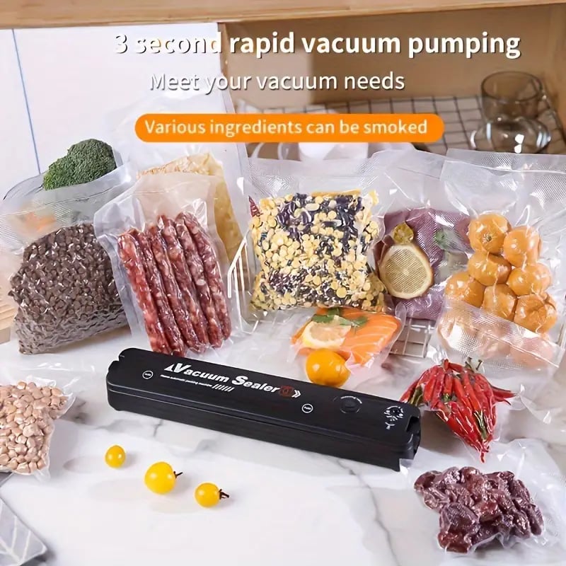 Household Vacuum Sealing Machine Set - 60pcs, Easy to Operate, Ideal for Dry and Soft Food Storage