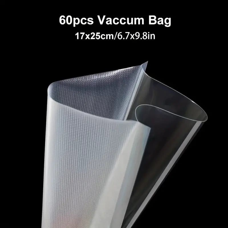 Household Vacuum Sealing Machine Set - 60pcs, Easy to Operate, Ideal for Dry and Soft Food Storage