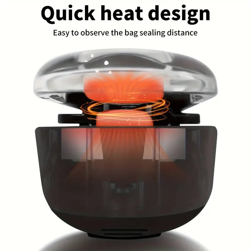 Mini Vacuum Sealer - 2-in-1 Heat Sealer & Cutter, Portable Thermal Sealer for Plastic Bag Storage