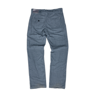 Image 2 of Raw linen pants - sea blue