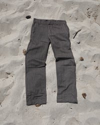 Image 5 of Raw linen pants - Palm brown