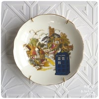 Image 1 of Tardis - Hand Painted Vintage Plate