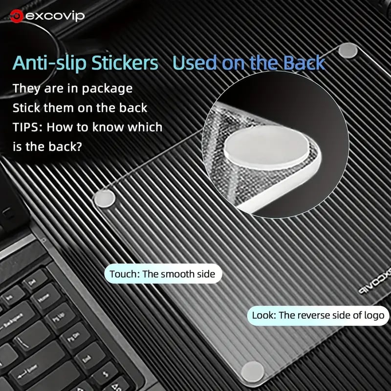 XXL Premium Tempered Glass Mouse Pad - Gaming E-sports Professional Pad, Smooth Desk Pad