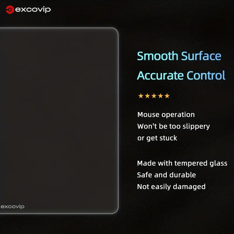 XXL Premium Tempered Glass Mouse Pad - Gaming E-sports Professional Pad, Smooth Desk Pad