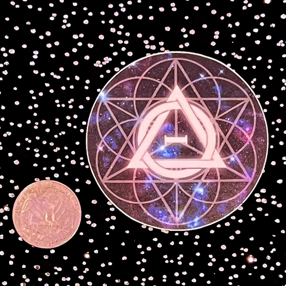 Image of NEW! Vinyl Sticker: Sacred Geometry Therianthrope