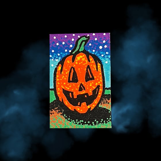 Image of "Pumpkin Sky" 2" X 3" Canvas MAGNET