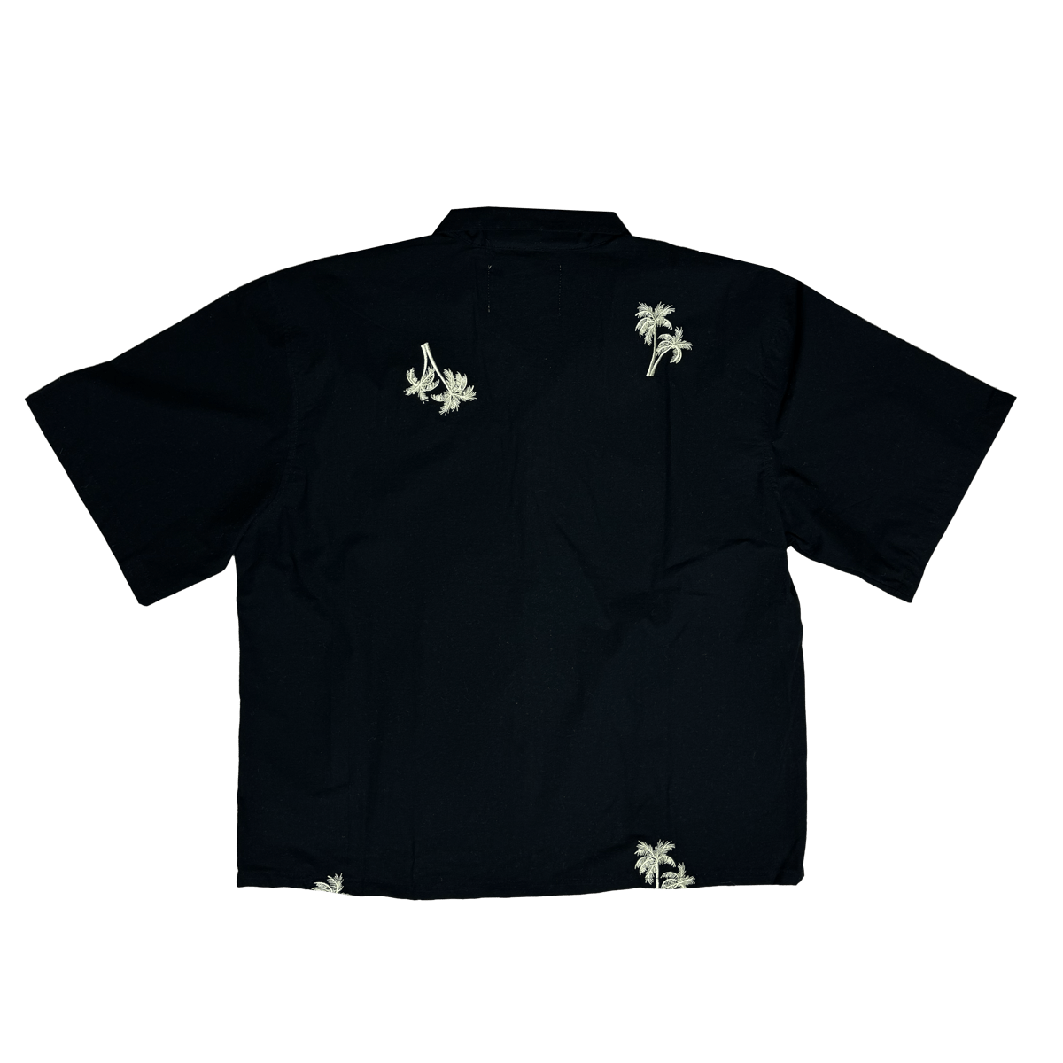 Image of linen palm shirt - black
