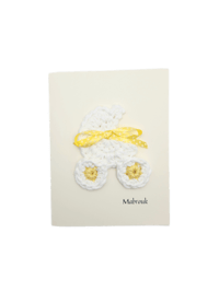 Image 1 of Stroller Newborn Baby Greeting Card Crochet