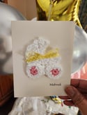 Stroller Newborn Baby Greeting Card Crochet