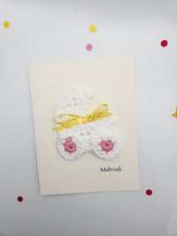 Image 5 of Stroller Newborn Baby Greeting Card Crochet