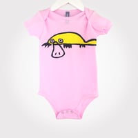 Image 1 of 'Platypus', pink infant onesie