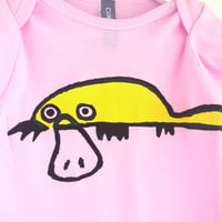 Image 2 of 'Platypus', pink infant onesie