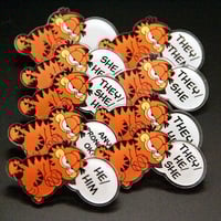 Image 2 of GARFIELD PRONOUN PINS