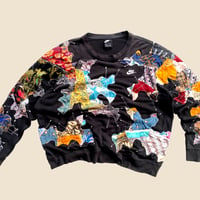 Image 2 of REWORKED NIKE BATIK PATCHWORK SWEATSHIRT SIZE XL BOXY