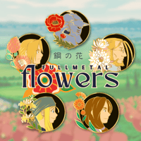 Image 1 of FULLMETAL FLOWER ENAMEL PINS