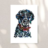 Image 1 of German Shorthaired Pointer Hunter Print (Blue)