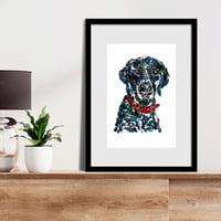 Image 2 of German Shorthaired Pointer Hunter Print (Blue)