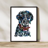Image 3 of German Shorthaired Pointer Hunter Print (Blue)