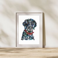 Image 4 of German Shorthaired Pointer Hunter Print (Blue)