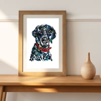 Image 5 of German Shorthaired Pointer Hunter Print (Blue)