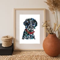 Image 6 of German Shorthaired Pointer Hunter Print (Blue)