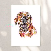 Image 1 of Yellow Labrador Rosie Print